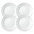 Jogo de Pratos Rasos Kit 4 Peças Clean 26cm Porcelana Lyor - Imagem 1