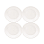 Jogo de Pratos de Sobremesa Kit 4 Peças Clean 20,5cm Porcelana Lyor - Imagem 1
