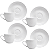 Jogo de Xícaras de Café com Pires Kit 4 Peças Clean 100ml Porcelana Lyor - Imagem 1