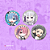 Kit com 4 Bottons Re:Zero - (3,5cm) Broche Alfinete - Imagem 1