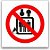 Placa P4 30X30 Proibido Utilizar Elevador - Imagem 1