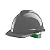 Capacete Cinza C/Carn C/Jug Classe B C/Botao Ajust - Ca 498 - Msa - Imagem 1