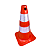 Cone De Sinal Bor Lara/Bco 50Cm -  Sem Ca - Plastcor - Imagem 1