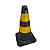 Cone De Sinal Bor Pto/Ama 50Cm - Sem Ca - Plastcor - Imagem 1