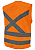Colete Blusão Laranja 1 Bolso C/L Pr Refletiva Xg 0,63 X 0,70 - Imagem 2