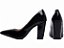 Sapato Salto Grosso Scarpin Salto Alto Preto Conforto Luxo - Imagem 3