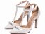 Sapato Feminino Scarpin Branco Noiva com Pérolas - Imagem 4