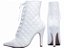 Bota Feminino Bico Fino Luxo Branca Lançamento - Imagem 1