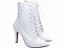 Bota Feminino Bico Fino Luxo Branca Lançamento - Imagem 3