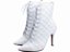 Bota Feminino Bico Fino Luxo Branca Lançamento - Imagem 2