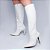 Bota feminino Bico fino Cano branca Longo tendência - Imagem 7