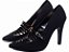Sapato Feminino Scarpin Preto Nobuck - Imagem 2