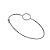 Bracelete de prata 925 rígida circulo - Imagem 1