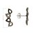Brincos de prata 925 envelhecida gotinhas Ear curff - Imagem 2