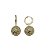 Brincos Folheados a ouro 18k argolinhas com detalhe bola - Imagem 1