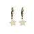 Brincos Folheados a ouro 18k argolinhas com estrela. - Imagem 1