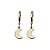 Brincos Folheados a ouro 18k argolinhas com lua - Imagem 1