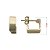 Brincos Folheados a ouro 18k formato quadrado liso - Imagem 2