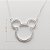Gargantilha em prata 925 Mickey com pedra zircônia - Imagem 2