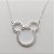 Gargantilha em prata 925 Mickey com pedra zircônia - Imagem 1