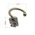 Piercing folheado a ouro 18k com pedra zircônia redonda - Imagem 2