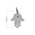 Pingente de prata 925 amuleto Hamsa - Imagem 2