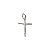 Pingente de prata 925 cruz com Cristo - Imagem 1