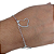 Pulseira de prata 925 corrente balão coração vazado - Imagem 2
