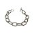 Pulseira de prata 925 corrente cadeado oval 11x18mm com fecho T - Imagem 1