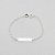 Pulseira de prata 925 infantil plaquinha - Imagem 1