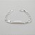 Pulseira em prata 925 masculino groumet placa grande - Imagem 2