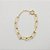 Pulseira folheado a ouro 18k corrente cadeado quadrado com fecho boia - Imagem 1