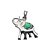 Pingente de prata 925 elefante com pedra Abalone - Imagem 1