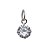 Pingente de prata 925 com pedrinha zircônia cristal - Imagem 2