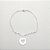 Pulseira de prata 925 circulo com coração - Imagem 1