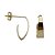 Brincos folheado a ouro 18k argola jota oval - Imagem 1