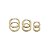 Brincos folheado a ouro 18k argola click - Imagem 1