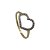 Anel folheado ouro 18k coração micro zircônia - Imagem 1