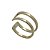 Anel folheado ouro 18k dois fios falange - Imagem 1