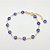 Pulseira folheada a ouro 18k olho grego sintético azul - Imagem 1
