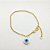 Pulseira folheado a ouro 18k olho grego branco - Imagem 1