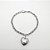 Pulseira de aço inoxidável elo português coração - Imagem 1
