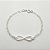 Pulseira de prata 925 infinito coração - Imagem 1