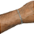 Pulseira de prata 925 groumet figaro masculina 3x1  5mm - Imagem 2