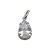 Pingente de Prata 925 com Pedra Zircônia 15mm de Altura - Imagem 1