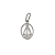 Pingente de prata 925 medalha oval N. S. Aparecida - Imagem 1