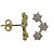 Brincos folheados a ouro 18k ear cuff zircônia cristal - Imagem 2