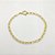 Pulseira  folheada a ouro 18k corrente elo português - Imagem 1