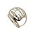 Anel folheado a ouro 18k rodinado 3 cores - Imagem 1