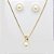 Conjunto folheado a ouro 18k pérolas - Imagem 1